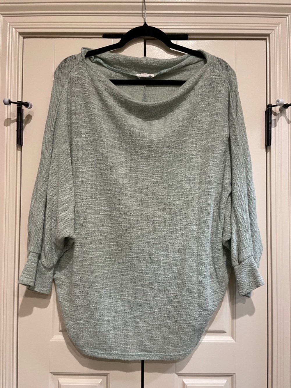 Light Sage Green Boatneck Dolman Sweater